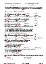 Đề ôn thi THPT Quốc gia số 4 môn Hóa học năm 2017 - Trường THPT Lại Sơn (Có đáp án)